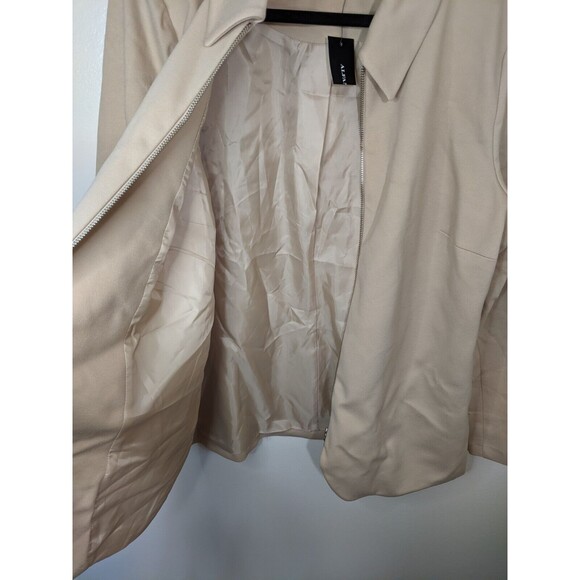 Alfani Full Zip Jacket Cream Beige Lined Business Casual Size XL - Picture 7 of 11